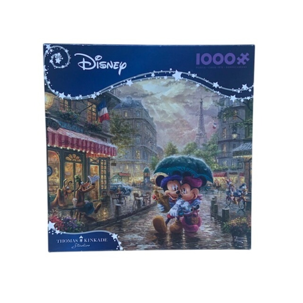 Disney Thomas Kinkade Paris Romance 1000 Piece Puzzle Mickey Minnie Ceaco